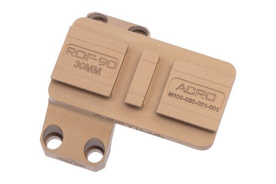 Reptilia Corp ROF 90 for Geissele 30mm Super Precision Mounts & Aimpoint ACRO has an FDE anodized finish.